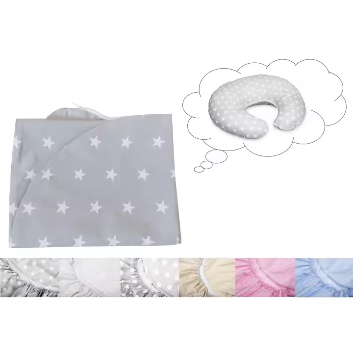Vizaro - Funda de Recambio para Cojín de Lactancia Bebé - 100% Algodón - Hecho UE, OekoTex100 - 1