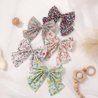 Pinza Para El Cabello De Algodón Con Flores Para Bebés Y Niñas Accesorios De Moda Para El Cabello Estilo Dulce Y Tierno - details 5