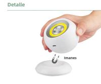 Lámpara De Pared Magnética Con Sensor De Movimiento PIR Luz De Noche LED COB 360° Rotativa USB/Batería Para Dormitorio Baño Cocina - details 6