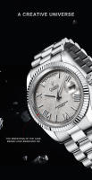 Reloj Mecánico Para Hombre CADISEN Con Dial De Meteorito Calendario Completo Semana 100M Resistencia Al Agua Movimiento MIYOTA 8285 Acero Inoxidable Cristal De Zafiro - details 3