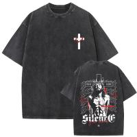 Camiseta Oversize Vintage Lavada De Jesus Perdonenles Padre Para Hombres Y Mujeres Estilo Gótico Rock Camisetas Tops De Calle - details 12