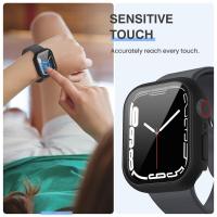 Protector De Pantalla De Vidrio Templado Para Apple Watch Caso Ultra Accesorios SE 3 4 5 6 7 8 Iwatch Compatible Con Series 41mm 45mm 49mm 40mm Instalación Fácil - details 0
