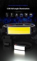 Linterna Frontal COB LED Super Brillante Recargable 180° Lámpara De Corbata Impermeable Para Actividades Al Aire Libre Como Pesca Senderismo Camping Y Ciclismo - details 1