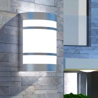 vidaXL Aplique de exterior de acero inoxidable luz de pared exterior Color Negro,  Plateado, y mas - details 1