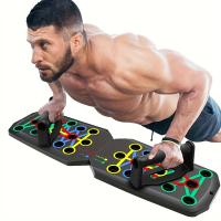 Tablero De Empuje Plegable Portátil Con Manija Antideslizante Para Ejercicios De Pecho Abdomen Y Brazos En Casa Equipo De Fitness Multifuncional - details 0