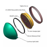Lámparas Flotantes Para Piscina Recargables De Solar Con Colores RGB Vibrantes Luz De Ambiente Para Bañera Decoración De Fiesta - details 1
