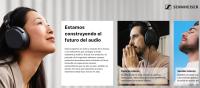 Sennheiser Auriculares MOMENTUM 4 Wireless, auriculares Bluetooth para llamadas nítidas con cancelación de ruido adaptativa, 60 horas de duración de la batería, sonido personalizable – Negro - details 1