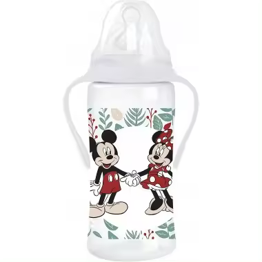 Biberón Mickey/Minnie tetina anatómica silicona con asas 360ml. Tigex - 1