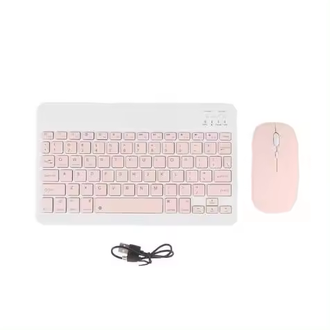 IPSDI Teclado inalámbrico Universal con Bluetooth, ratón para iPad, tabletas, portátiles, teléfonos inteligentes con Cable USB - 1