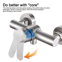 Grifo De Baño De Acero Inoxidable Montado En La Pared Con Control De Agua Caliente Y Fría Válvula Mezcladora Para Baño Y Bañera - details 6