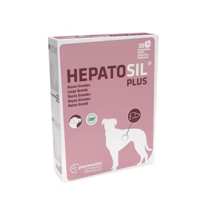 PHARMADIET - Hepatosil Plus (30 Comprimidos) - Ayuda para la salud Hepática en Perros de Raza Grande (mas de 20 kg) - 1