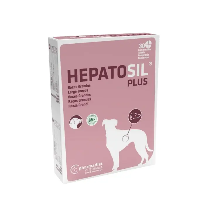 PHARMADIET - Hepatosil Plus (30 Comprimidos) - Ayuda para la salud Hepática en Perros de Raza Grande (mas de 20 kg) - 1