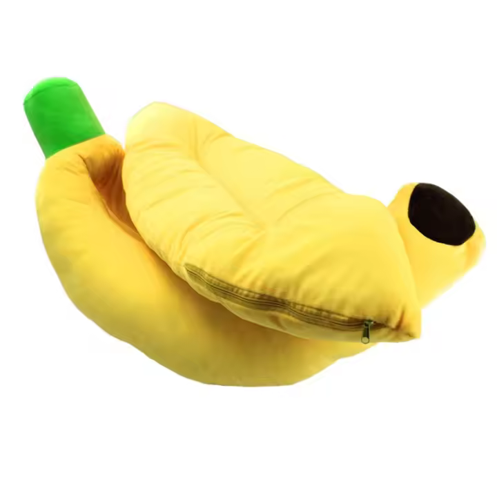 Nido De Perro Y Gato Suave Y Cálido En Forma De Plátano Para Temporada Universal Almohadilla Fría Para Mascotas Suministros De Casa Para Animales De Compañía - 1