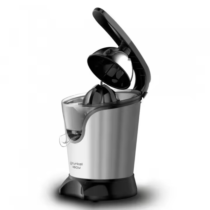 Exprimidor GRUNKEL XP-200 PAD, 180W, cuerpo de acero inoxidable, depósito de 0,5 L, filtro de acero inoxidable, Start/Stop con palanca, potente y resistente. - 1