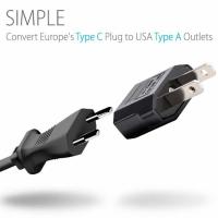 Adaptador de viaje EU a USA 3-pack - details 0