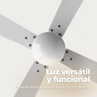 EVVO Ventilador de techo con luz V415 Steel, silencioso, Ø106cm, 4 aspas, 3 velocidades, 56W, invierno-verano - details 2