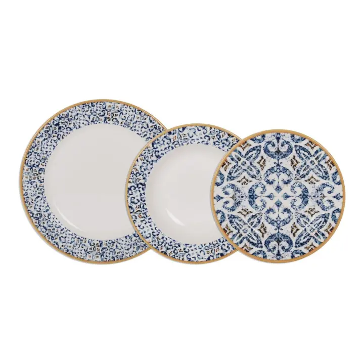 Santa Clara - Vajilla 12 Piezas Colección Villaboa - Duradera y Elegante, Resistente a Rayones, Versátil para Cualquier Ocasión - Calidad Premium - 1