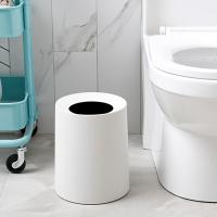 Recipiente De Basura Redondo De Plástico Ecológico Con Recubrimiento Desmontable Moderno Para Baño Dormitorio Y Oficina - details 6