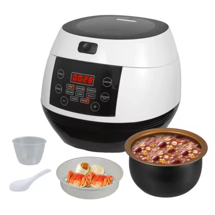 Olla Arrocera Eléctrica - 3L - Potencia 500W - 6 funciones de cocción - tocar - Revestimiento Antiadherente - con cestillo de vapor - 1