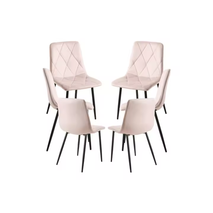 Pack 6 Sillas Lyke Terciopelo - Rosa - 1