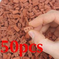 50pcs De Ladrillos Rojos De Miniatura Acacia Grove Para Jardín De Hadas Y Juguetes De Fiesta Modelos DIY De Piedra - details 0