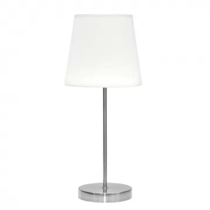 FABRILAMP FAB 110671003 | Sobre Mesa Maldivas 1xe14 Niquel/blanco 20d - Iluminación Elegante - 1