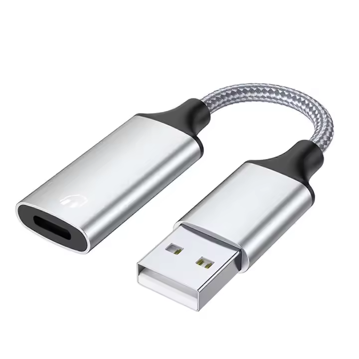 USB to 8Pin iOS Headphone Call Converter Cable Adapter Cord for Computer Laptop - 1