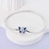 Pulsera De Plata 925 Para Mujer Con Cierre Original Y Cadena De Serpiente Adecuada Para Colgar Charm Brillo Zirconia Pulsera Clásica Para Fiestas - details 26