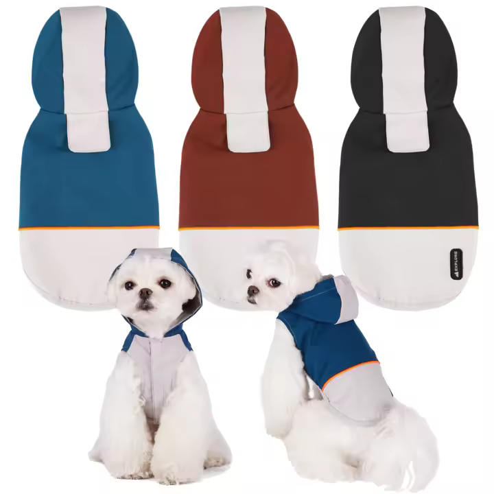 Chubasqueros Impermeables para Mascotas Perros Impermeables con Capucha Bolsillo para Perro Pequeño Mediano y Grande con Material 100% Poliéster - 1