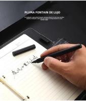 Bolígrafo De Tintafine 0.38mm Extra Fino De Acero Inoxidable Negro Metálico Para Negocios Y Oficina Caligrafía - details 0