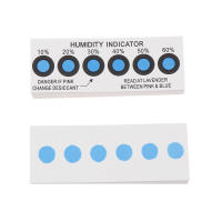 50Pcs Tarjeta De Indicador De Humedad En Contenedores Cerrados Prueba De Humedad Del 10% Al 60% Cartón Azul Six-point - details 5