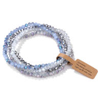 Pulsera de moda para Mujer Juego de 4 pulseras de Cristal Chapado en color para Mujer Juego de GIFT De Fashion Vintage para Novias Joyería de mano Gift para Mujer 19cm - details 5