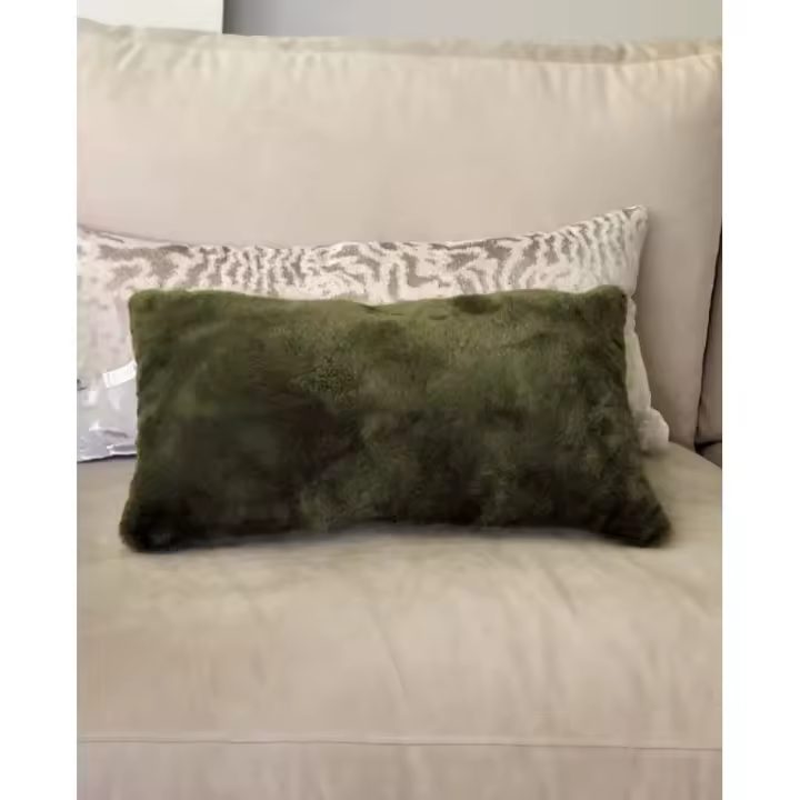 Cojín Pelo Verde 30x50 cm - 1