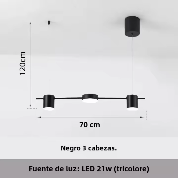 Modern Led Suspension De Luz Para Sala De Estar Comedor Cocina Iluminación Interior Ajustable Lámpara De Techo Con Material De Hierro - 1