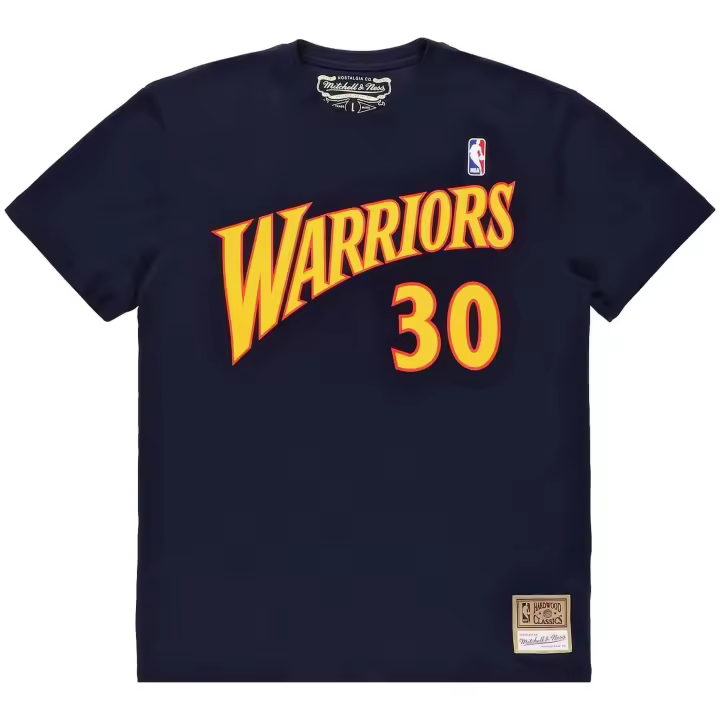 Camiseta de Manga Corta Mitchell & Ness Nba Warriors Stephen Curry para hombre en color negro - 1