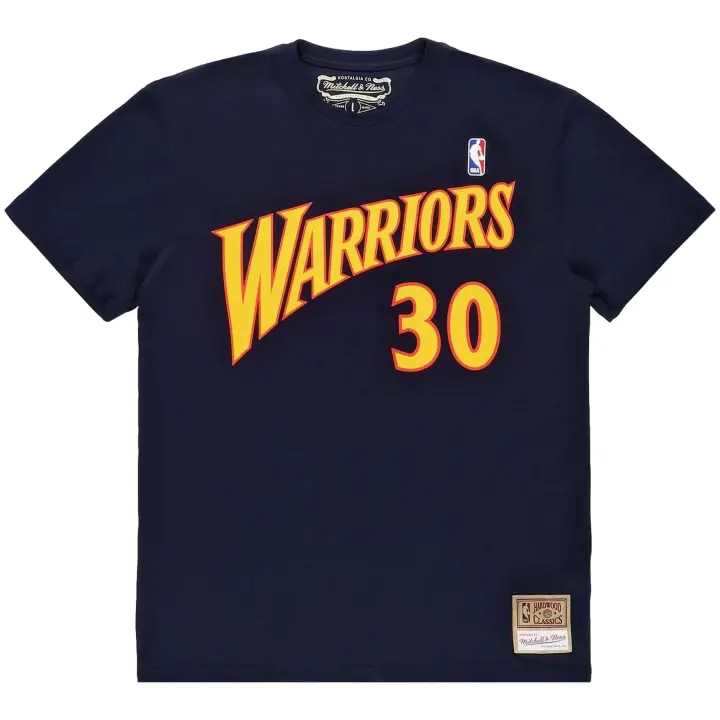 Camiseta de Manga Corta Mitchell & Ness Nba Warriors Stephen Curry para hombre en color negro - 1