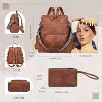 Women Backpack Anti-Theft Lightweight Waterproof PU Fashion Travel Multipurpose Convertible Purse Shoulder Bag Handbag Backpack - details 0