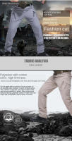 Nuevos Pantalones Tácticos Para Hombre Con Varios Bolsillos Elasticidad Militar Urbanos Comerciales Tacitac Trousers Slim Cargo Pant 5XL - details 2