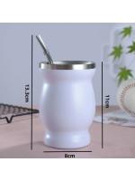 Taza De Té De Goura Natural Mate Doble Aislamiento Con Bombilla Juego De Taza De Té De Acero Inoxidable Ecológico 240ML - details 1