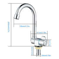 Grifo De Cocina Plegable Cromado De Latón Rotación De 360 Grados Para Ventana Interior Hilo G1/2 Monomando Agua Fría - details 7
