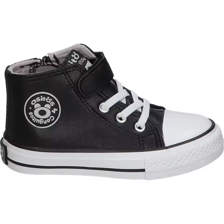 CONGUITOS | Zapatillas Altas Conguitos para Niña – Deportivas en Color Negro – Sneakers con Cordones y Cremallera – Máximo Ajuste – Polipiel – Cómodas – Modelo OSSH141056 - 1