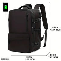 Mochila Viaje Cabina Avión - Apta para Compañías Low Cost -  Equipaje de Mano Espacioso con Compartimentos y Puerto USB - 45x34x20 Ideal para Viajes y Escapadas Marca DEBEKOR - details 1