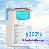 Ventilador húmedo alimentado por USB, dispositivo de enfriamiento mini portátil adecuado para dormitorios y oficinas - Ideal para viajes, hogar y uso estival | Equipo multifuncional | Producto moderno y elegante con , ventilador portátil  - details 0
