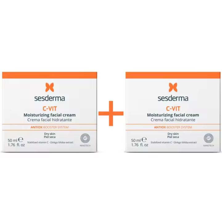 PACK DUPLO C-VIT Crema Hidratante, 50 ml. + 50 ml. - Sesderma - 1