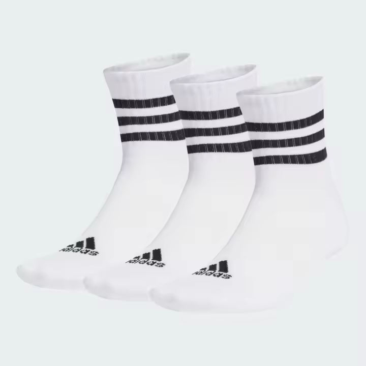 Adidas 3Stripes Cushioned Sportswear Mid Cut Socks  Casual Calcetines - 1