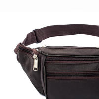 Bolsa De Cintura Para Hombre De Cuero Genuino Bolsa De Móvil Con Cadena Estilo Fashion Bolsa De Cintura Para Deporte Y Aventura - details 17