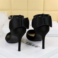 Sandalias De Satén Para Mujer Verano Con Nudo De Mariposa Bajo Tacón 8cm 10cm Alta Calidad Clásicas Bigtree Zapatos De Boda Low Heels - details 24
