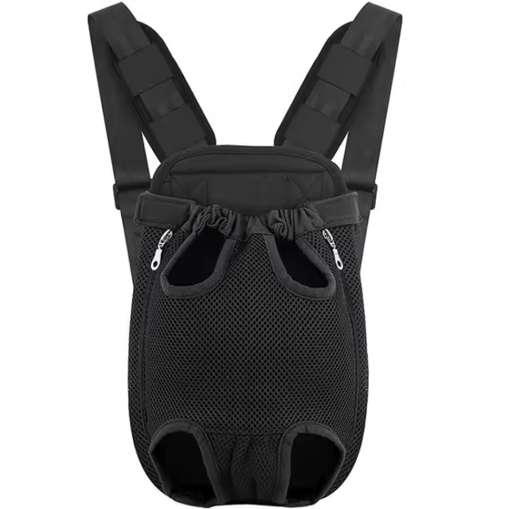 Mochila transportadora para mascotas, ajustable, frontal, para gatos y perros, bolsa de viaje, con patas hacia afuera, fácil de ajustar para viajes, senderismo y acampadas. - 1