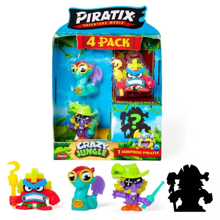 Piratix Adventure World Crazy Jungle Pack 4 Figuras 2-6 40621 MAGIC - 1