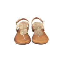 AMARPIES 23573 BRONCE Sandalias planas de Mujer 35998 25V ESCLAVA HEBILLA TOBILLO BRONDE - details 3